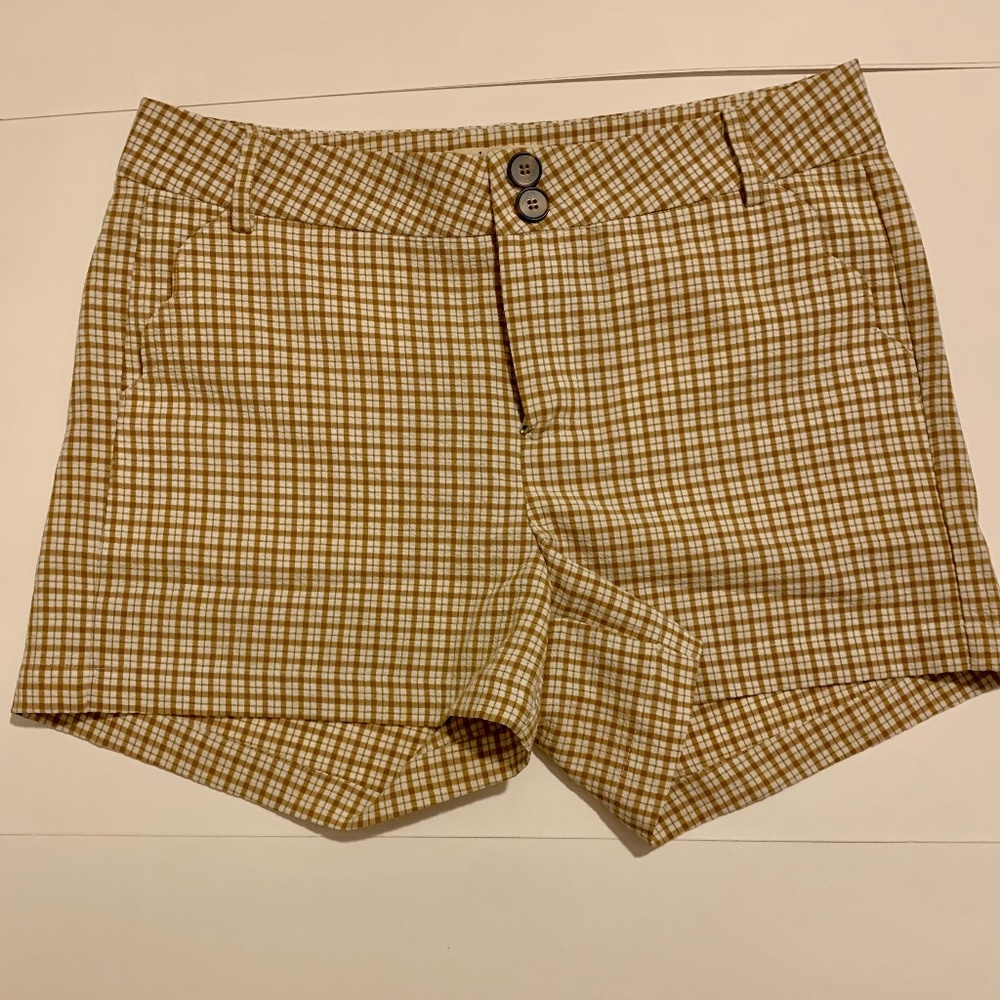 Yellow Plaid Shorts